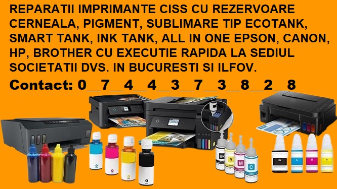 Service Reparatii imprimanta cu rezervoare inkjet ecotank| Service rap, Berceni - Ilfov - imagine 1 - popic.ro